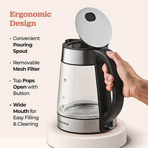 SpeedBoil Electric Kettle 1.7L Water Boiler 1500W, Coffee & Tea Kettle Labranda Aly