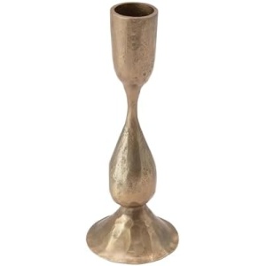 Creative Co-Op Hand-Forged Metal Taper, Antique Brass Finish Candle Holder
