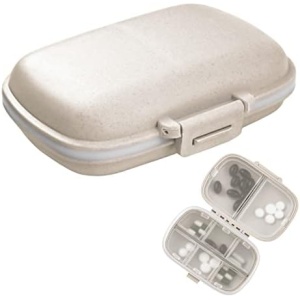 1Pack Travel Pill Organizer, 8 Compartments Portable Pill Case, Small Pill Box
