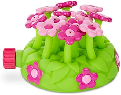 Melissa & Doug Sunny Patch Pretty Petals Flower Sprinkler Toy With Hose