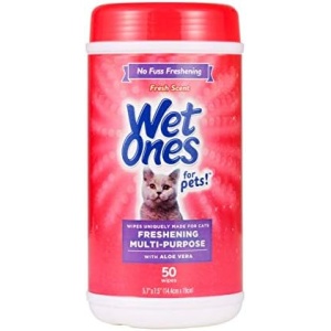 Wet Ones for Pets Freshening Multipurpose Wipes for Cats with Aloe Vera