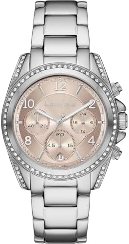Michael Kors Blair Chronograph Stainless Steel Watch with Glitz Accents