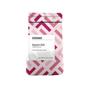 Amazon Brand - Solimo Epsom Salt Soaking Aid, Rosemary & Mint Scent