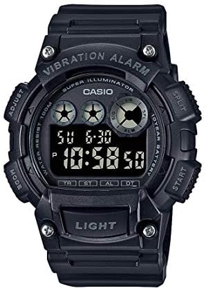 Casio Vibration Alarm Super Illuminator Stop Watch W735H-1BV