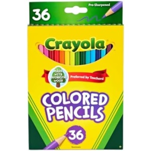 Crayola Colored Pencils (36ct), Kids Pencils Set, Art Supplies, Great for