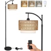 Arc Floor Lamp for Living Room with 3 Color Temperatures, Farmhouse Floor Lamps