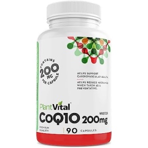 PlantVital's Coenzyme Q10 200mg - CoQ10 Supplement - Support Cardiovascular