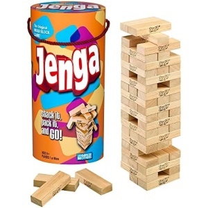Hasbro Gaming Jenga Wooden Blocks Stacking Tumbling Tower Kids Game