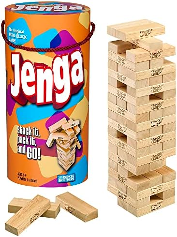 Hasbro Gaming Jenga Wooden Blocks Stacking Tumbling Tower Kids Game