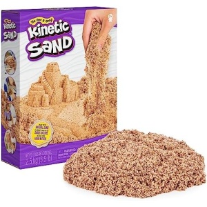 Kinetic Sand, 5.5lb (2.5kg) Natural Brown Bulk Play Sand for Arts and Crafts