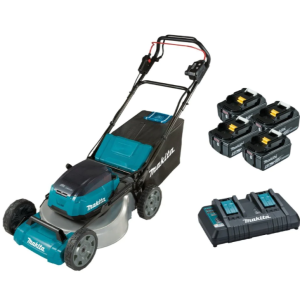 Makita DLM536PT4X 36V (18Vx2) 534mm (21") 5.0Ah Cordless Brushless Self-Propelled Lawn Mower Kit