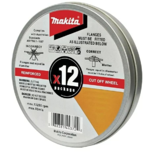 Makita D-20535-12 12 Pack 125mm x 1.2mm INOX Steel & Stainless Steel Cut Off Discs