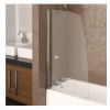 Aqualux Sail Bath Screen Silver Frame 770x1375mm