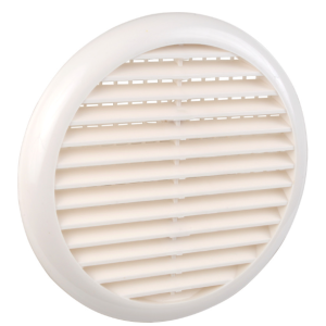 Round Louvre Vent White